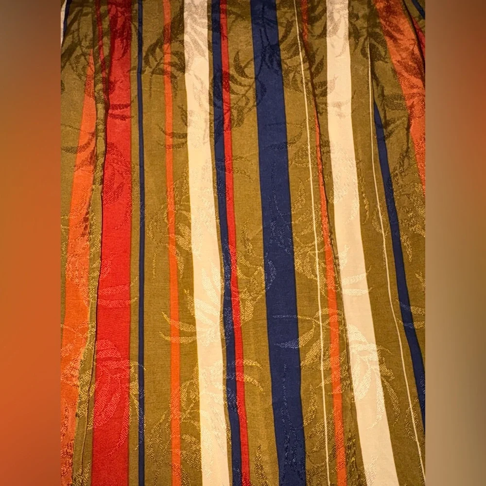 Mango Multicolor Fall Striped Button Down Shirt Size US 2 - Picture 8 of 9